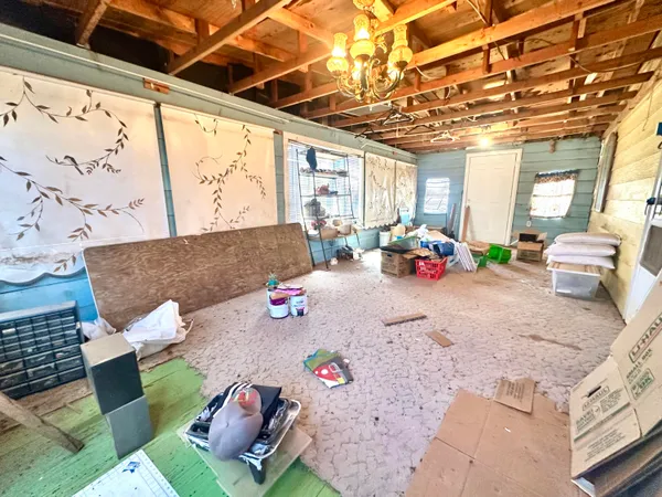 a outdoor space with lots of furniture