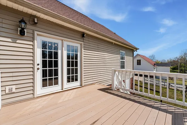 a view of backyard of house