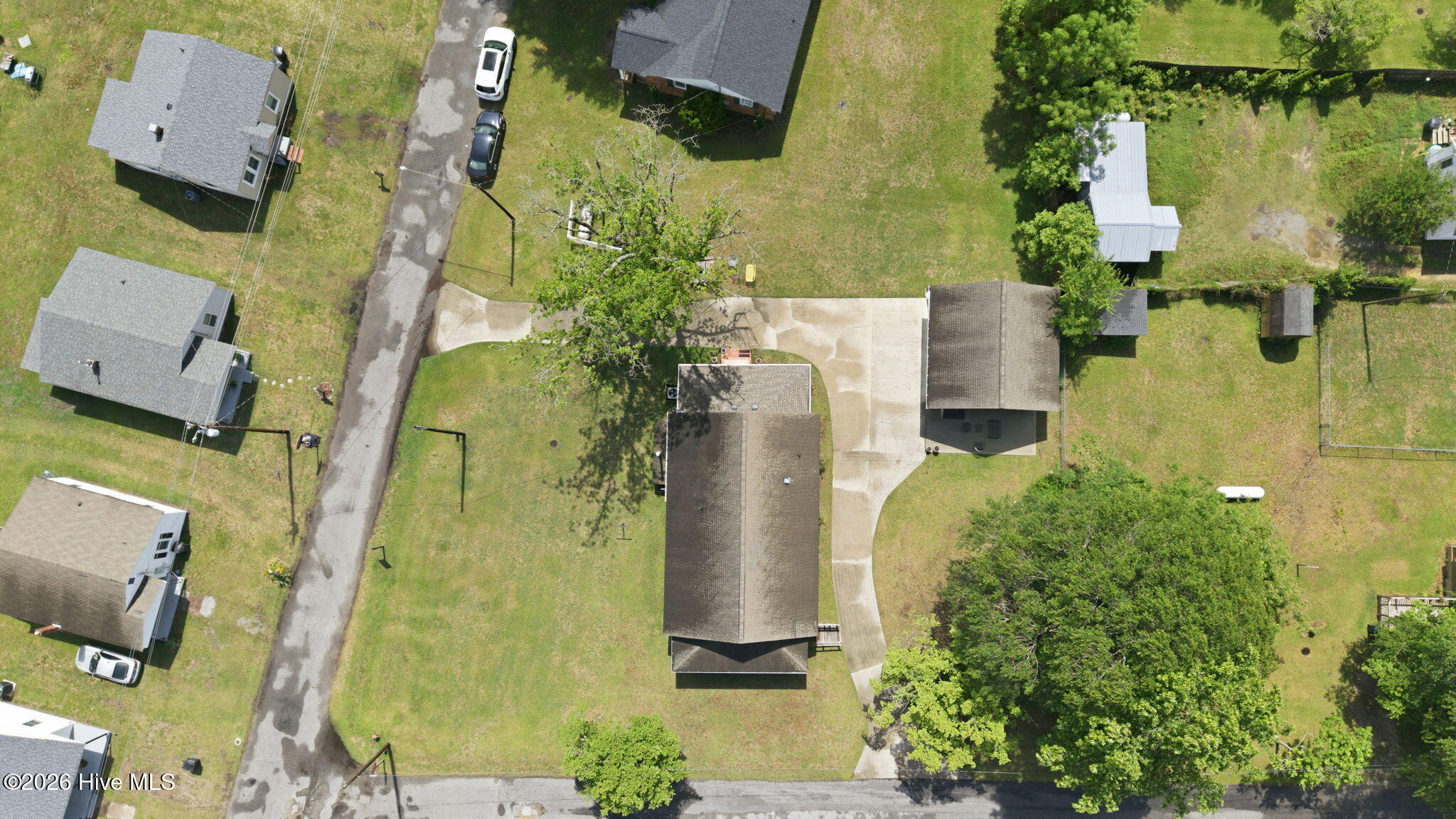46 Elizabeth Avenue Chocowinity, NC 27817 - Photo 10 of 48 AERIAL SHOWING THE PROPERTY ON A CORNER LOT