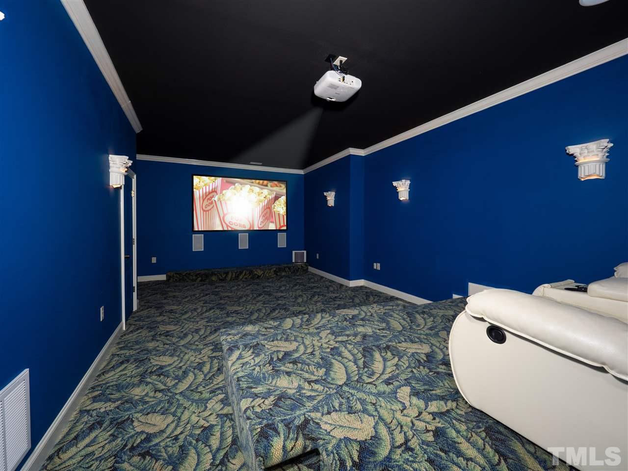 113 Bathgate Lane Cary, NC 27513 - Photo 20 of 30 You will feel like you are at the movies! Large projection screen and excellent sound system. Just bring the popcorn!