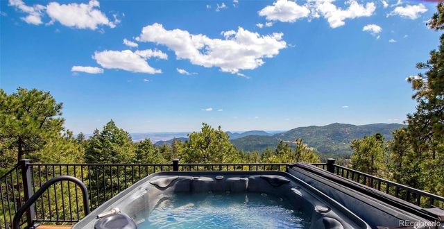 a view of city from a balcony