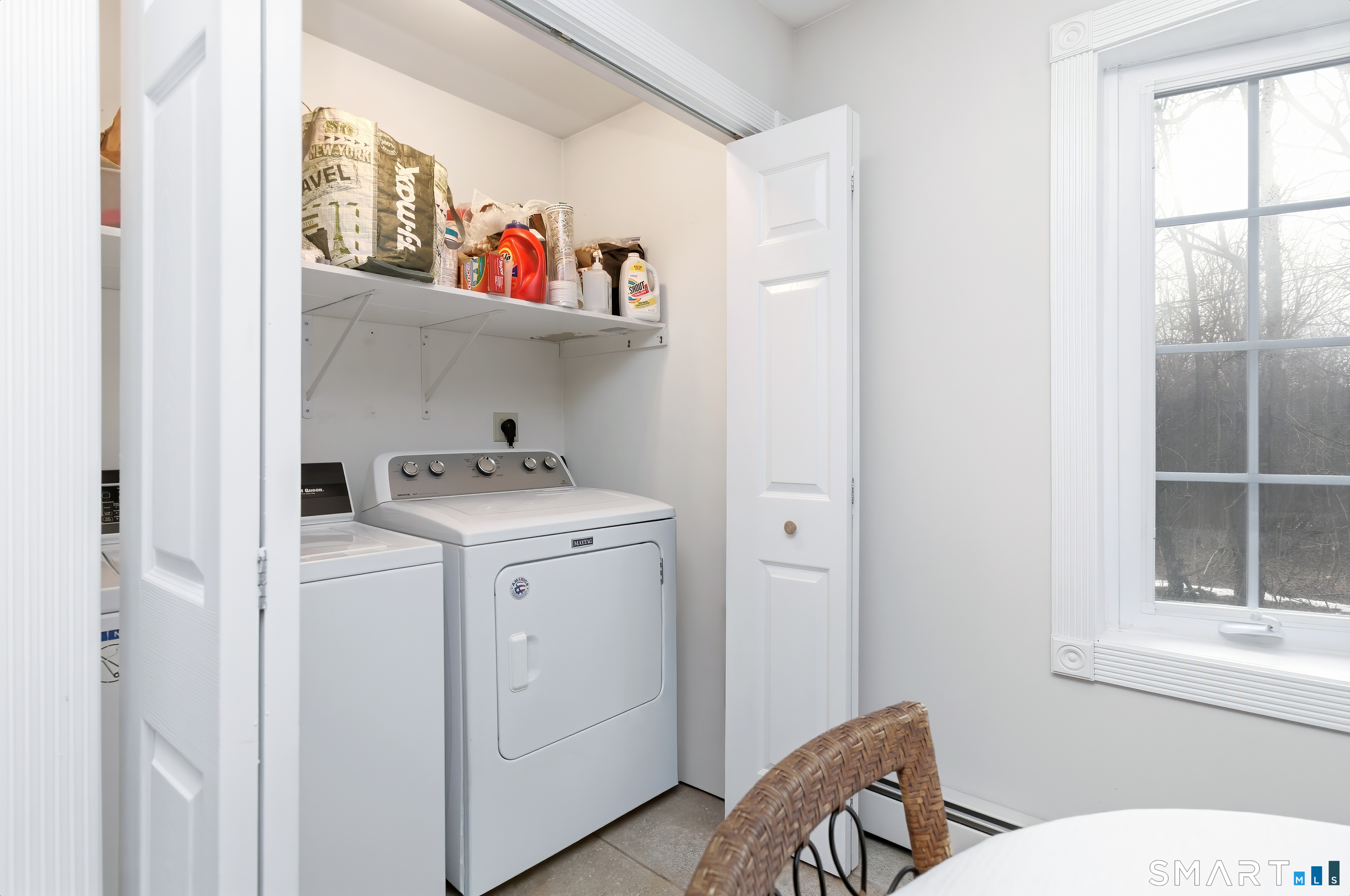 4 Chatfield Street Seymour, CT 06483 - Photo 20 of 39 a utility room with dryer washer and a window