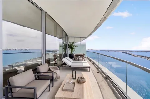 a view of balcony with couch