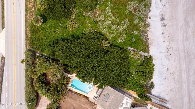 a view of a city and ocean view