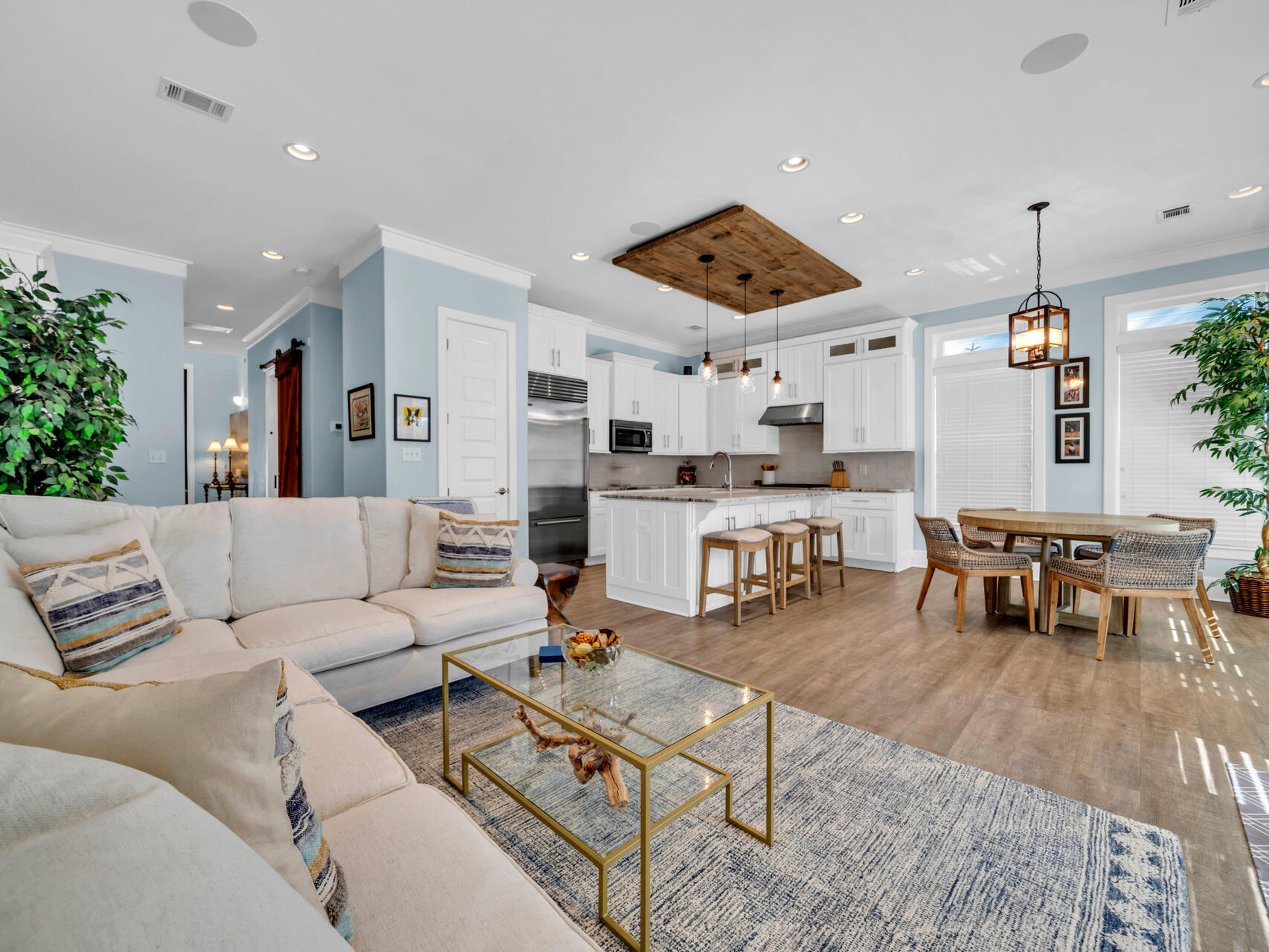 160 Rearden Way Santa Rosa Beach, FL 32459 - Photo 33 of 84 a living room with furniture kitchen view and a wooden floor