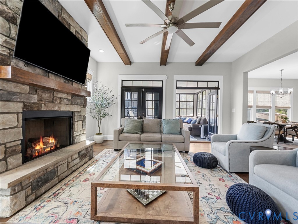 16107 Binley Road Midlothian, VA 23112 - Photo 14 of 75 Family Room looking into 4-Season Porch area