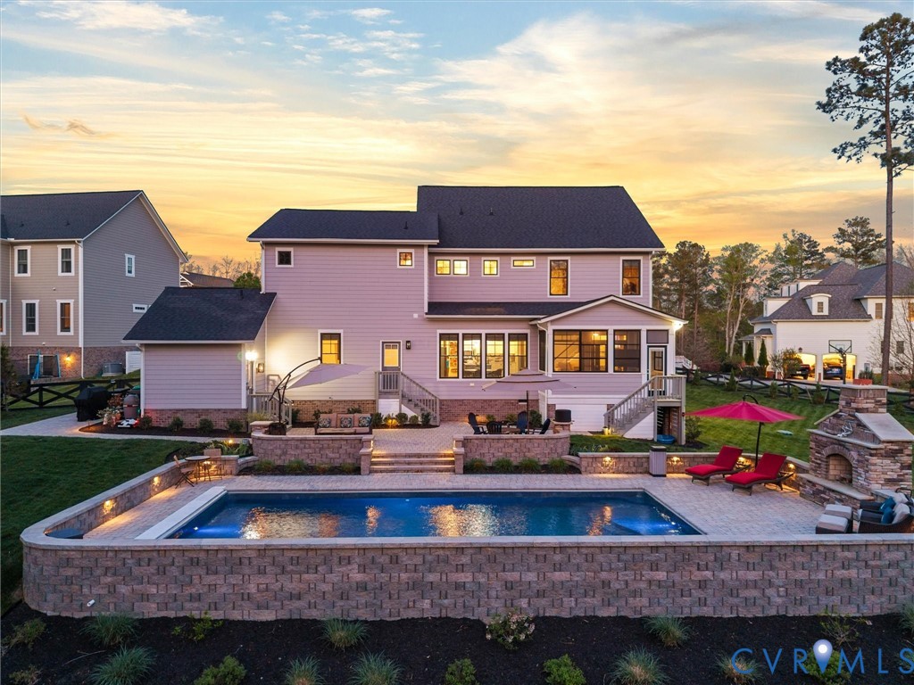 16107 Binley Road Midlothian, VA 23112 - Photo 58 of 75 Twilight view of the Backside of property