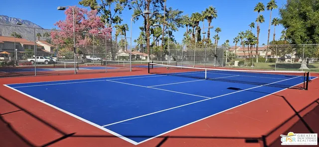 a tennis court view