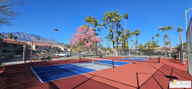 a view of a terrace with sitting area