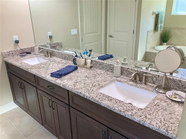 a bathroom with a tub