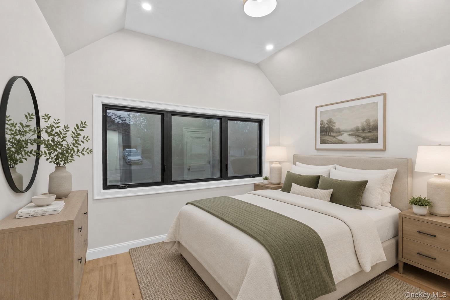11 Ranch Place Merrick, NY 11566 - Photo 26 of 40 a bedroom with a large bed and a potted plant