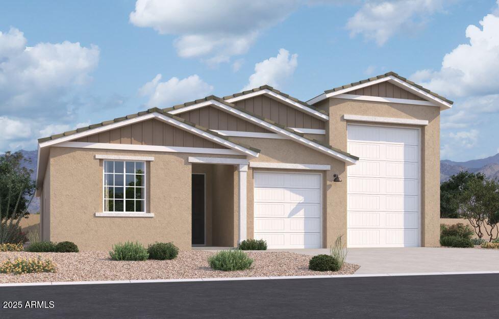 32130 Buckaroo Road San Tan Valley, AZ 85140 - Photo 1 of 24 a front view of a house with garage