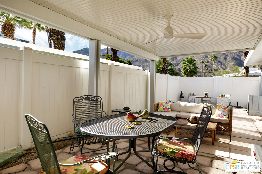 157 Caravan Street Palm Springs, CA 92264 - Photo 23 of 38 a outdoor space with furniture