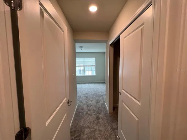 an empty room with a window