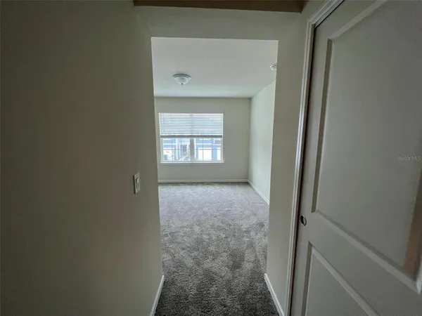 an empty room with a window