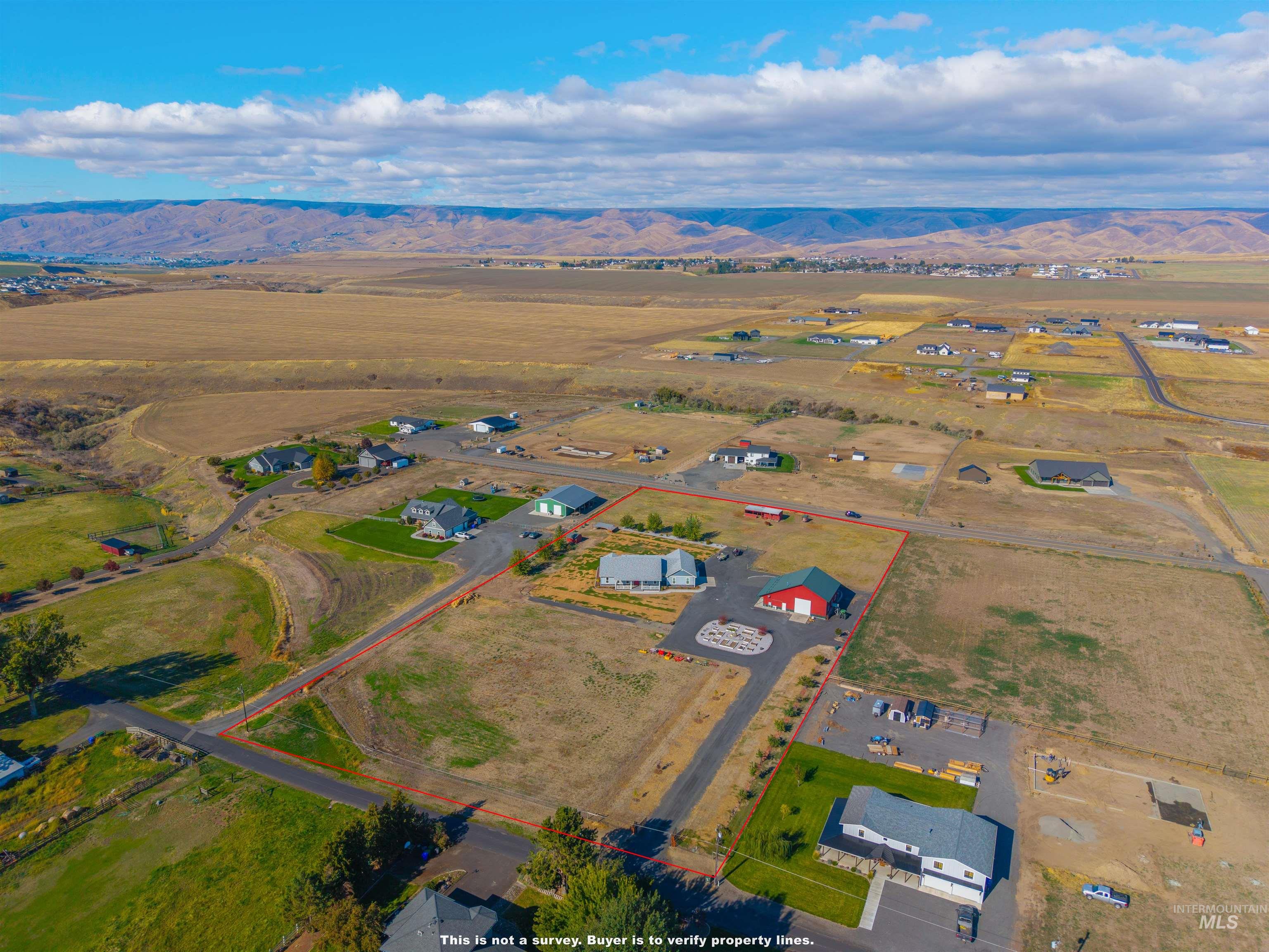 2233 Burrell Avenue Lewiston, ID 83501 - Photo 43 of 48 Aerial view of sparsely populated area with a mountainous background