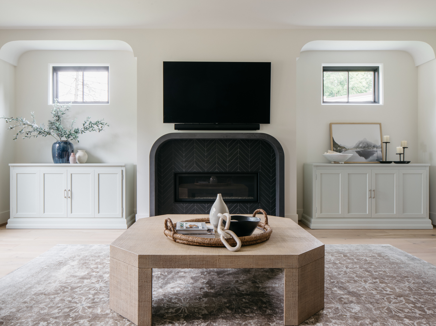 240 West Tower Road Barrington, IL 60010 - Photo 9 of 14 a living room with furniture a flat screen tv and a fireplace