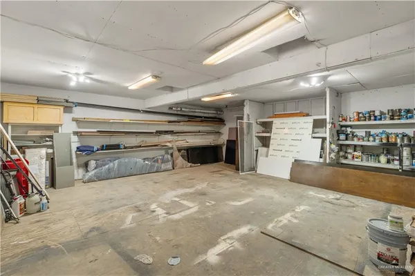 a view of a storage in a room