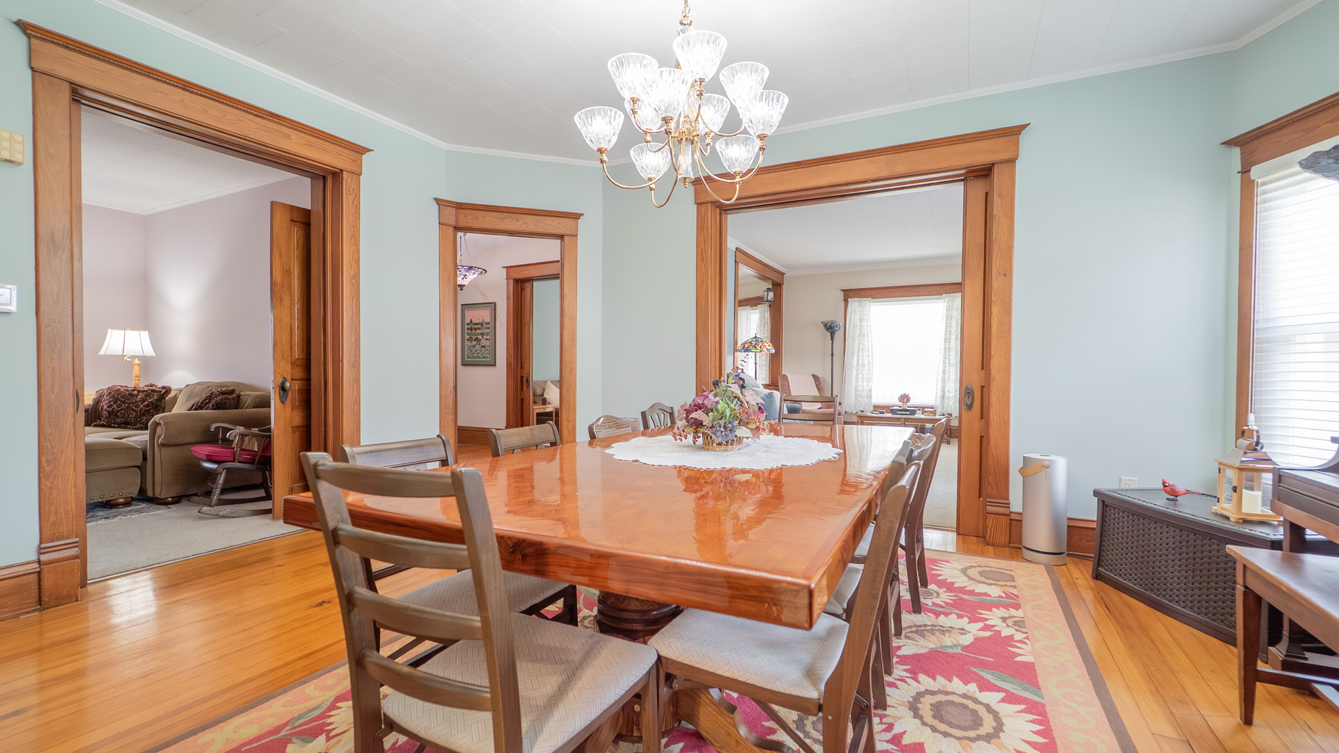 1340 East 2700 North Road Clifton, IL 60927 - Photo 26 of 80 a view of a dining room with furniture and wooden floor