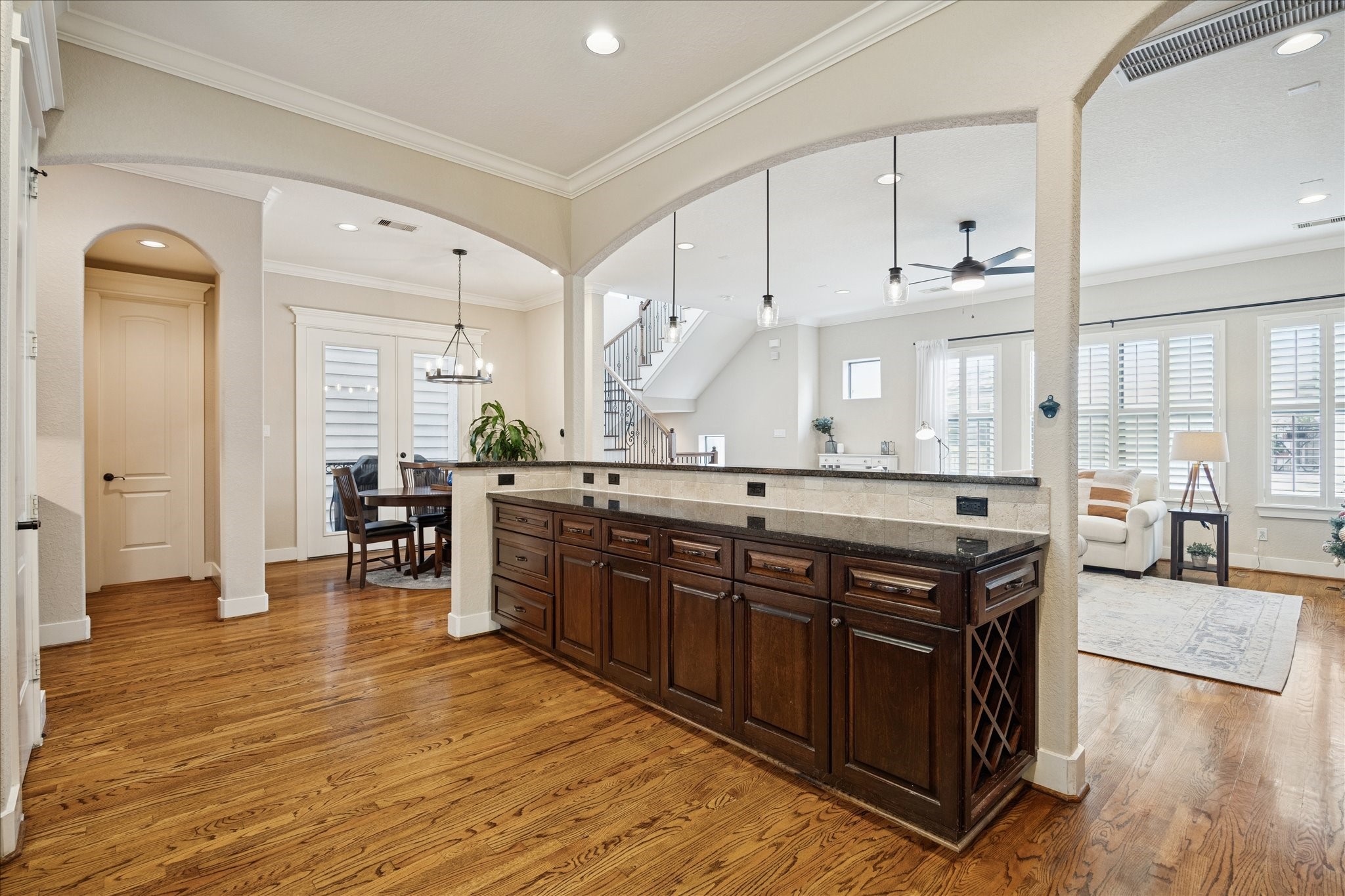 934 West 22nd Street, Unit B Houston, TX 77008 - Photo 16 of 29 a kitchen with stainless steel appliances granite countertop a stove and a wooden cabinets
