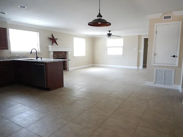a view of kitchen and window