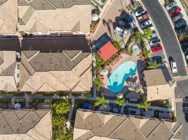 an aerial view of a