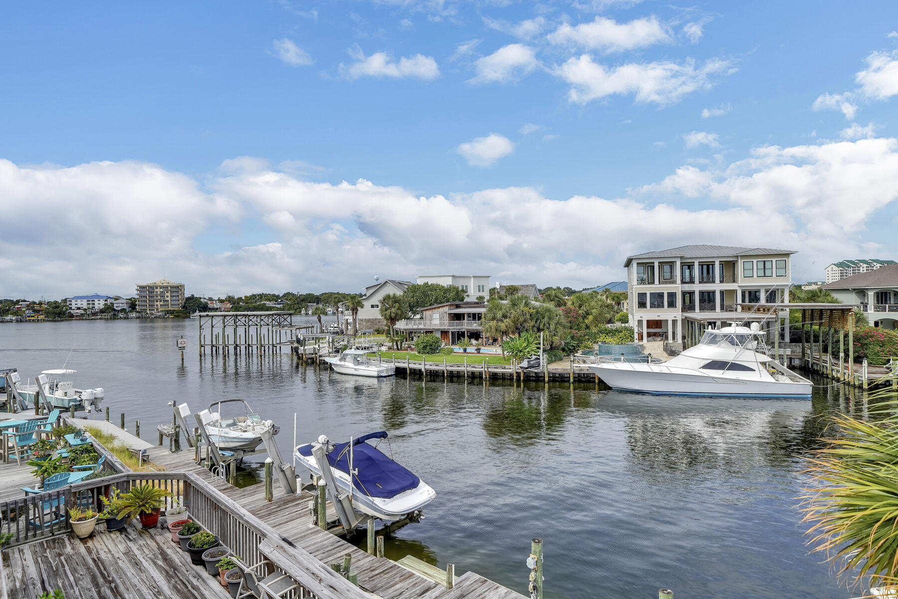 173 Durango Road Destin, FL 32541 - Photo 1 of 37 a view of a lake with a house swimming pool and outdoor seating