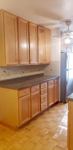 a view of empty room with a door