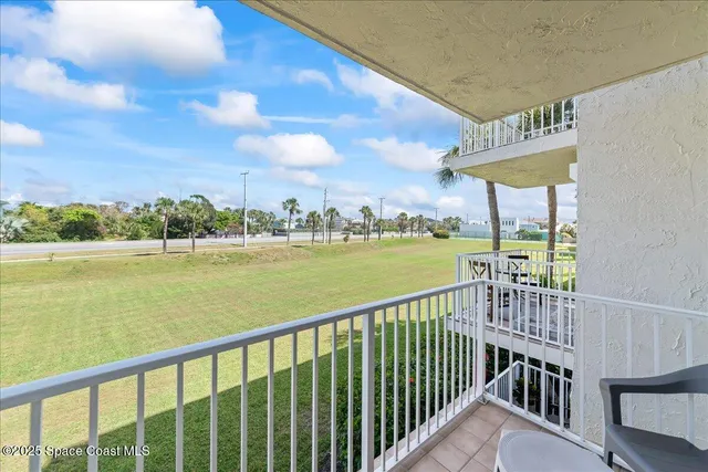a view of lake from balcony