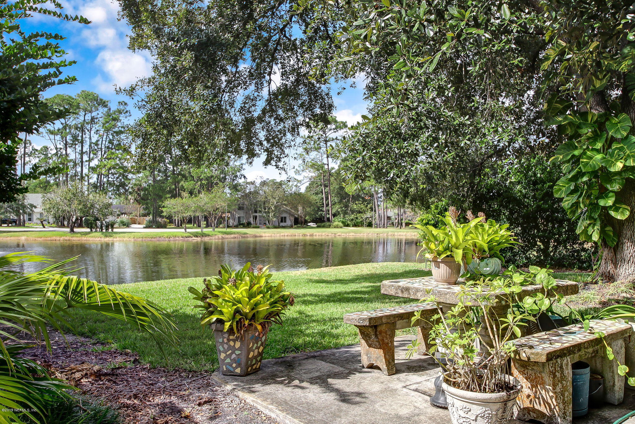 8487 Hollyridge Road Jacksonville, FL 32256 - Photo 58 of 88 Backyard View of Water & Fountain