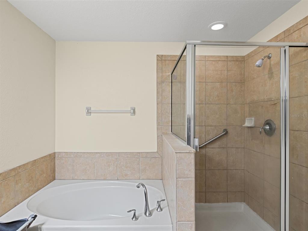 9588 Trumpet Vine Loop Trinity, FL 34655 - Photo 21 of 49 a bathroom with a bathtub and a shower