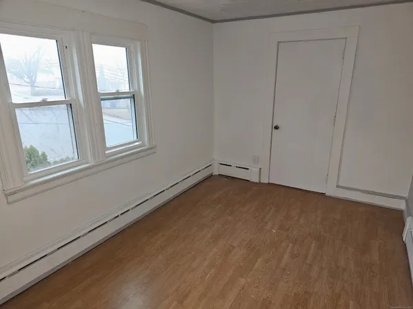 an empty room with a window