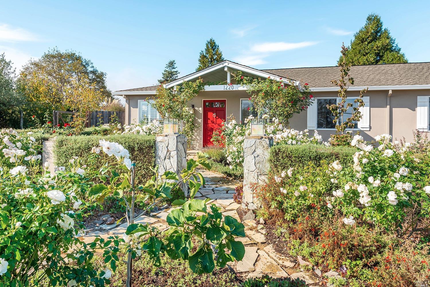 1220 Grandview Road Sebastopol, CA 95472 - Photo 1 of 1 a front view of a house with lots of green space