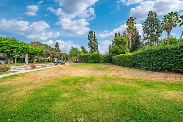 a view of an outdoor space and swimming pool