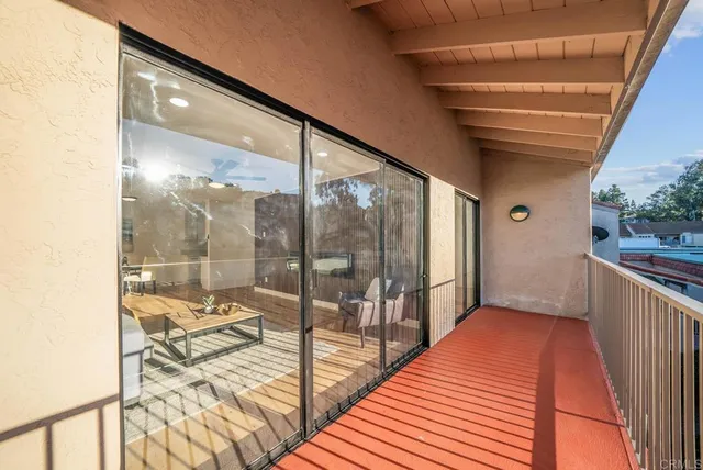 a city view from balcony