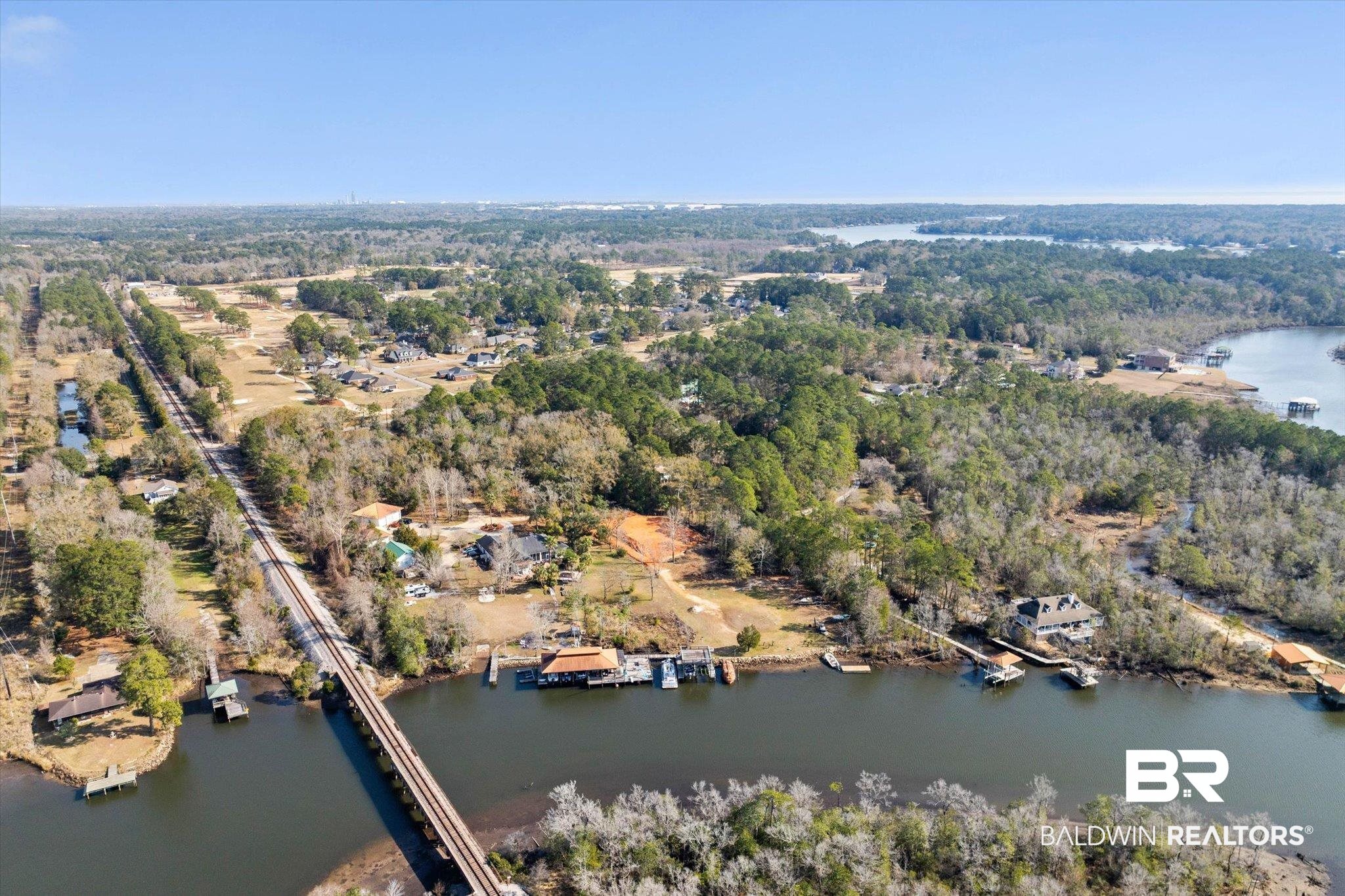 3847 Riviere Du Chien Road Mobile, AL 36693 - Photo 38 of 51 Aerial view of property's location featuring a nearby body of water