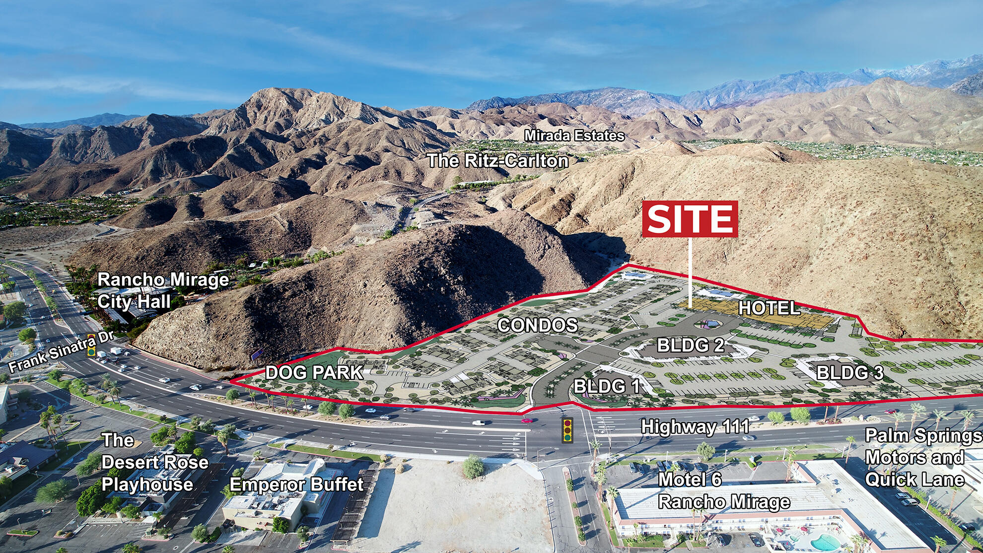 0 Highway 111 Rancho Mirage, CA 92270 - Photo 1 of 3 a view of a wooden fence