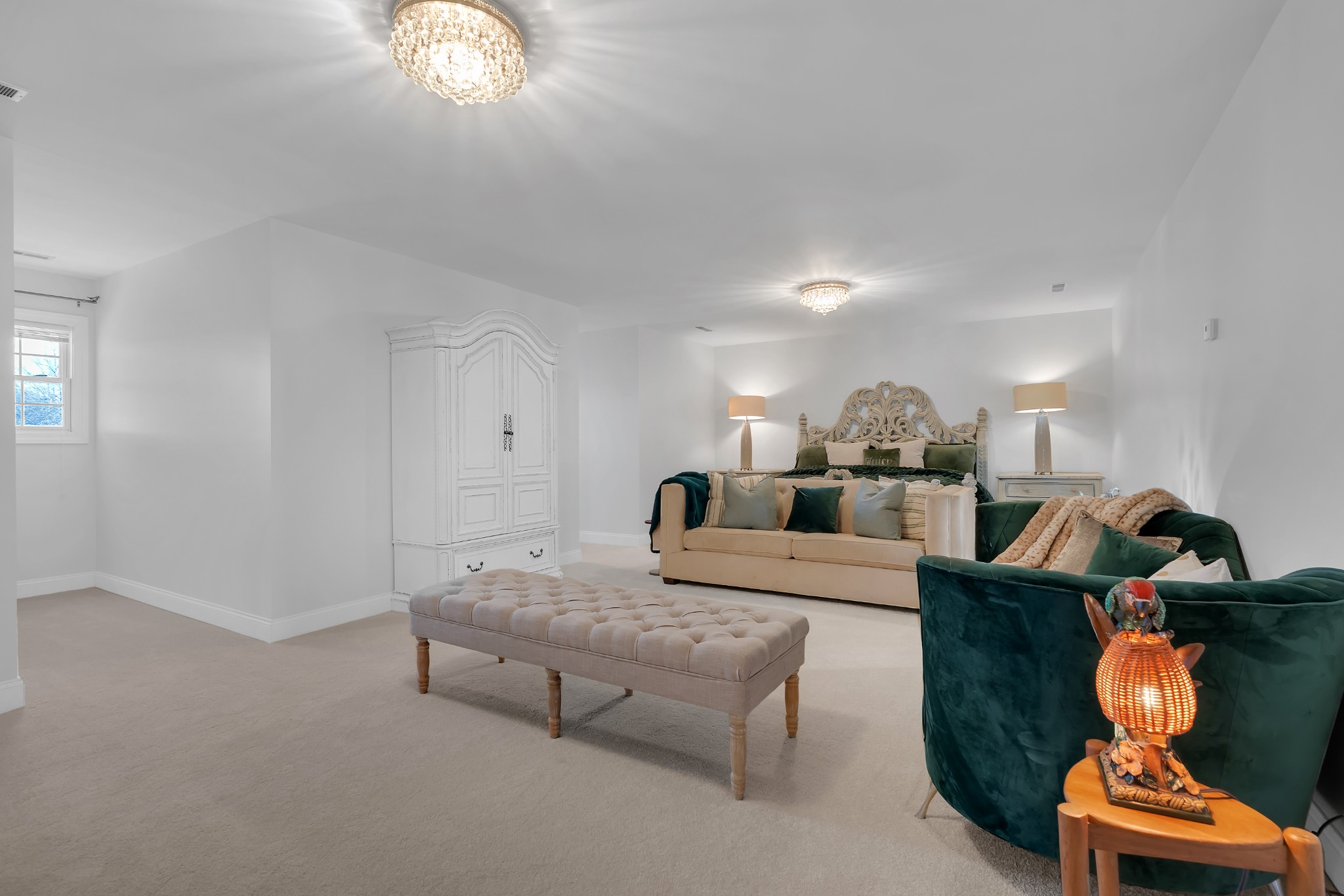 1191 Knights Church Road Decherd, TN 37324 - Photo 31 of 58 a living room with furniture and a chandelier