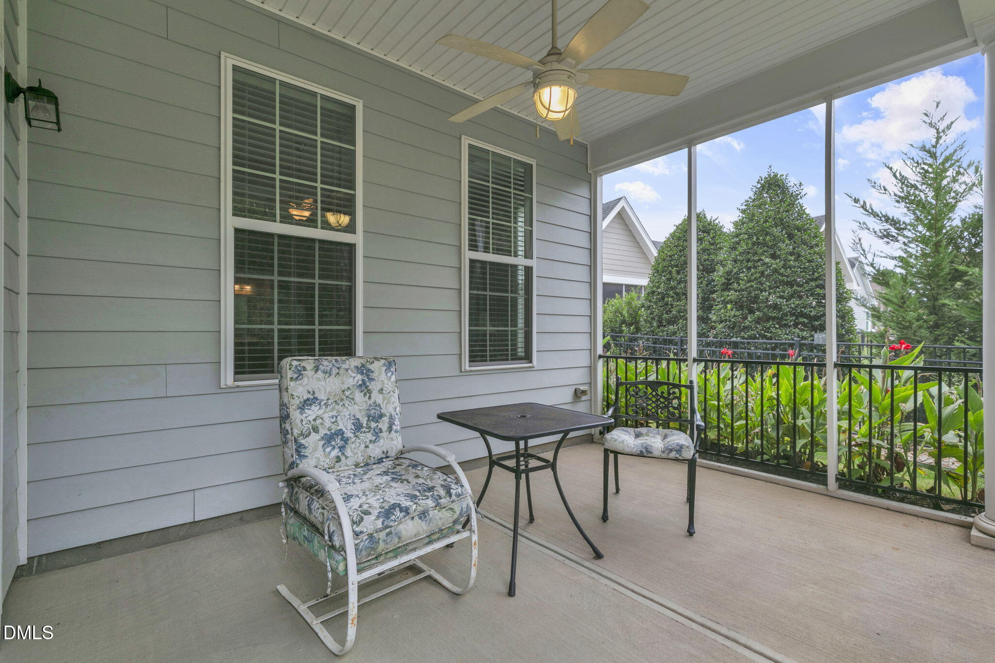 9805 Carlyle Hills Way Raleigh, NC 27560 - Photo 27 of 42 a balcony with furniture and garden view