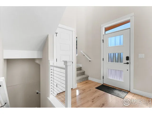 a view of an entryway with staircase