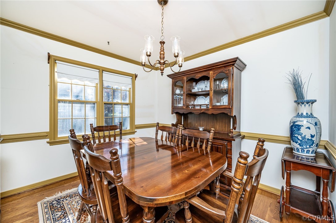 13001 Queensgate Road Midlothian, VA 23114 - Photo 7 of 21 a dining room with furniture a chandelier and window