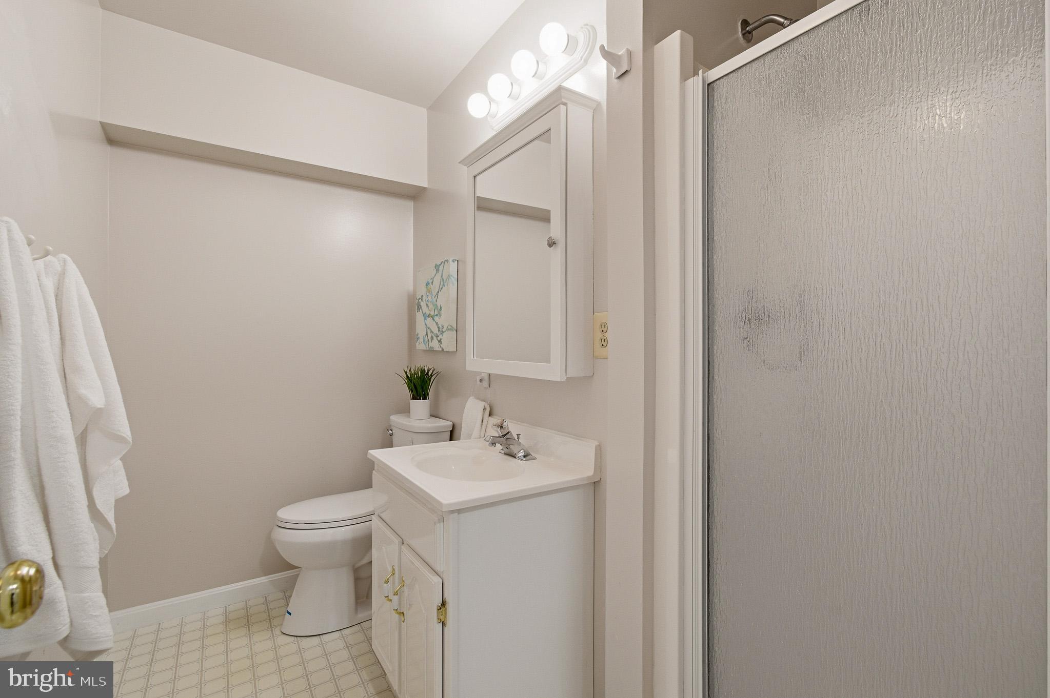 4518 Haywagon Way Ellicott City, MD 21043 - Photo 45 of 54 a bathroom with a sink a toilet and shower