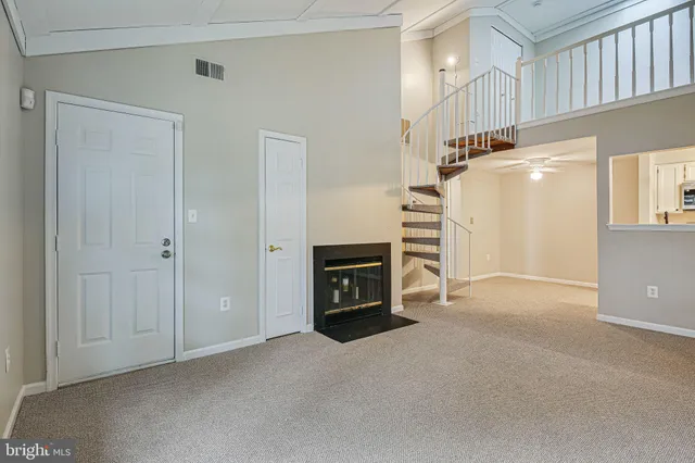 a view of a livingroom with a fireplace