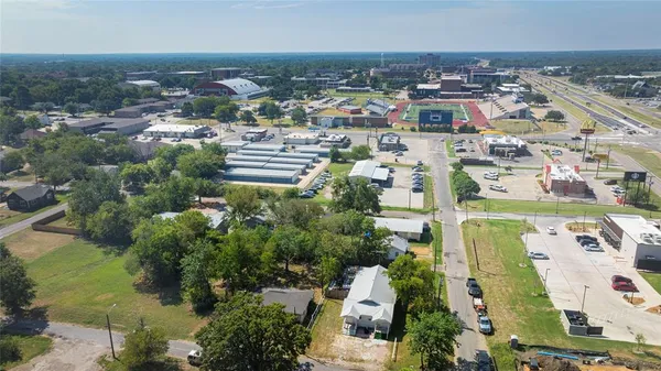 an aerial view of multiple house