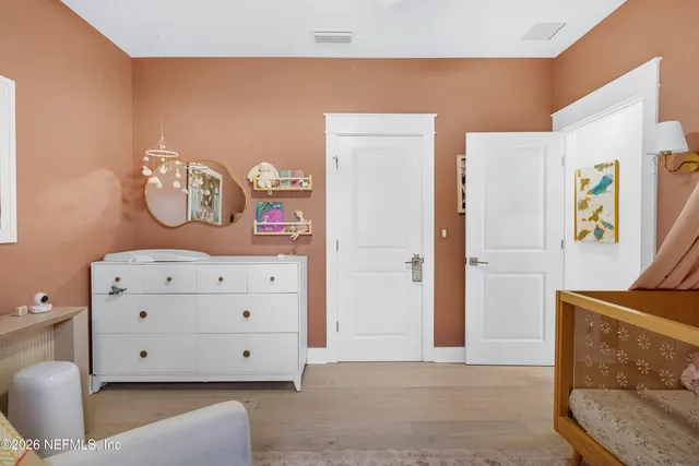 a workspace with furniture and window