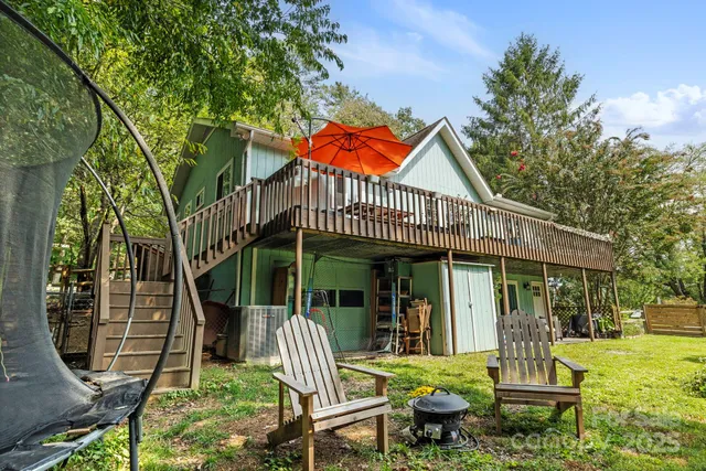 a front view of a house having patio