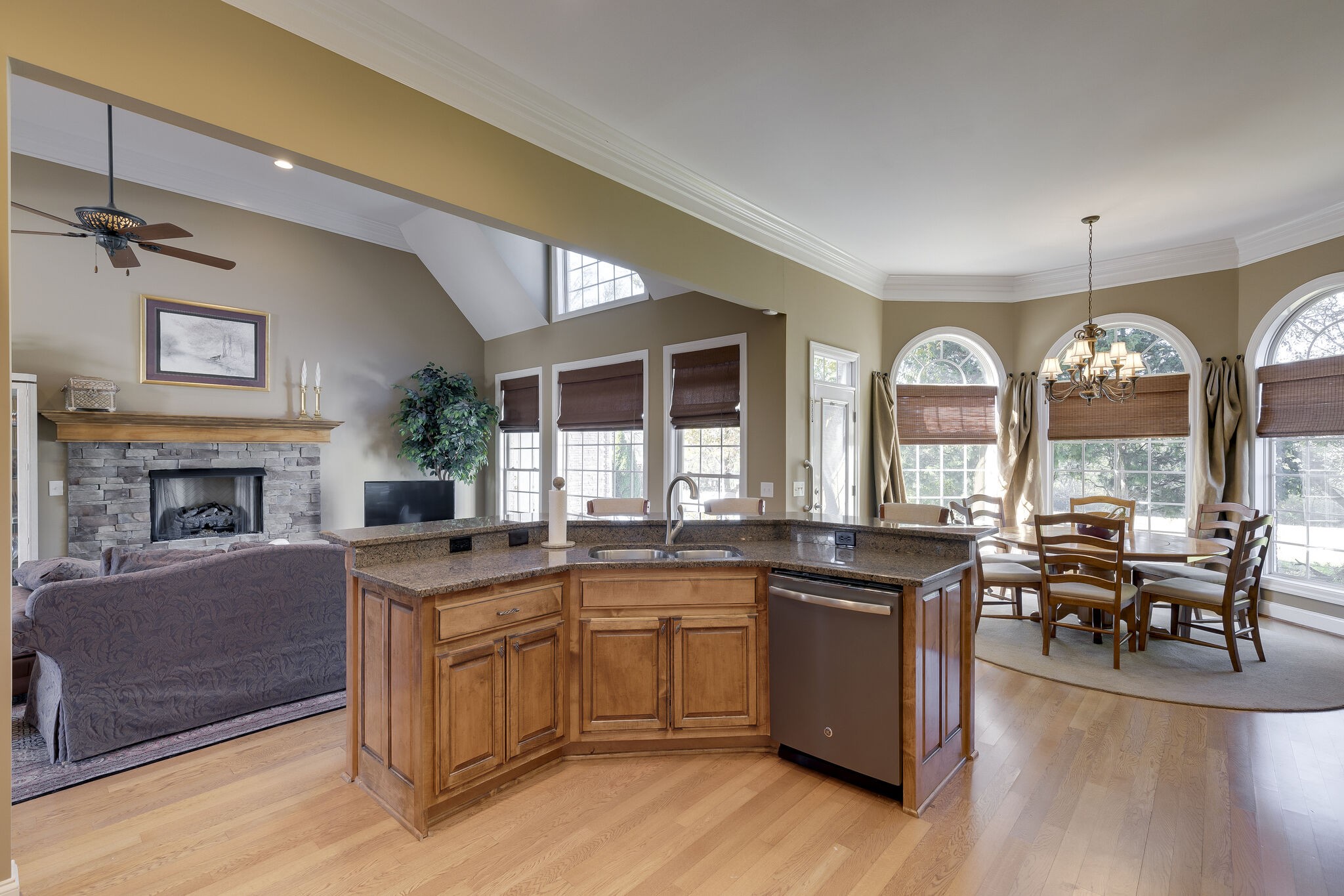 69 Blue Ridge Trace Hendersonville, TN 37075 - Photo 16 of 50 a kitchen with lots of counter top space and living room