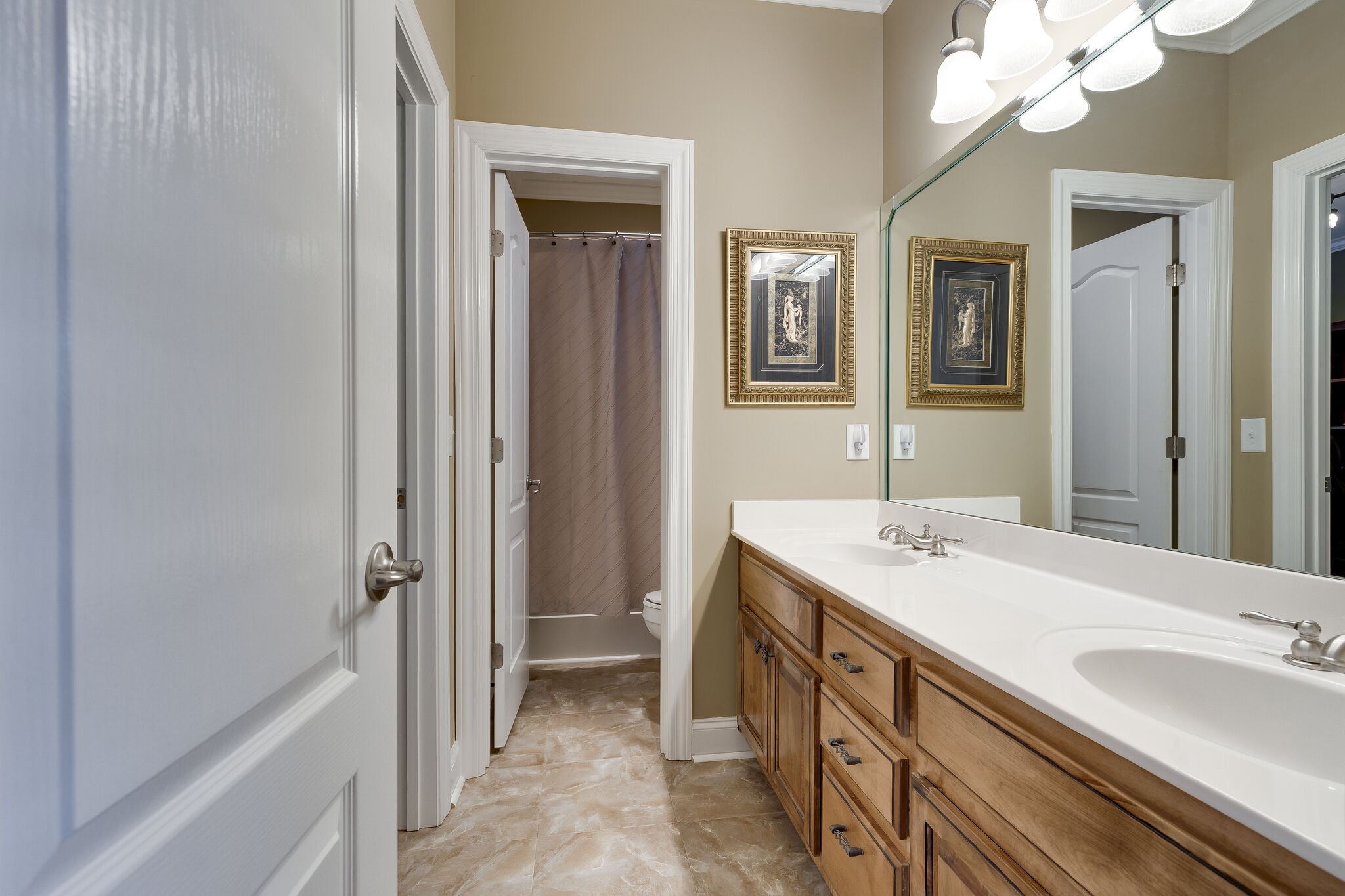 69 Blue Ridge Trace Hendersonville, TN 37075 - Photo 30 of 50 a bathroom with a sink a vanity and a mirror