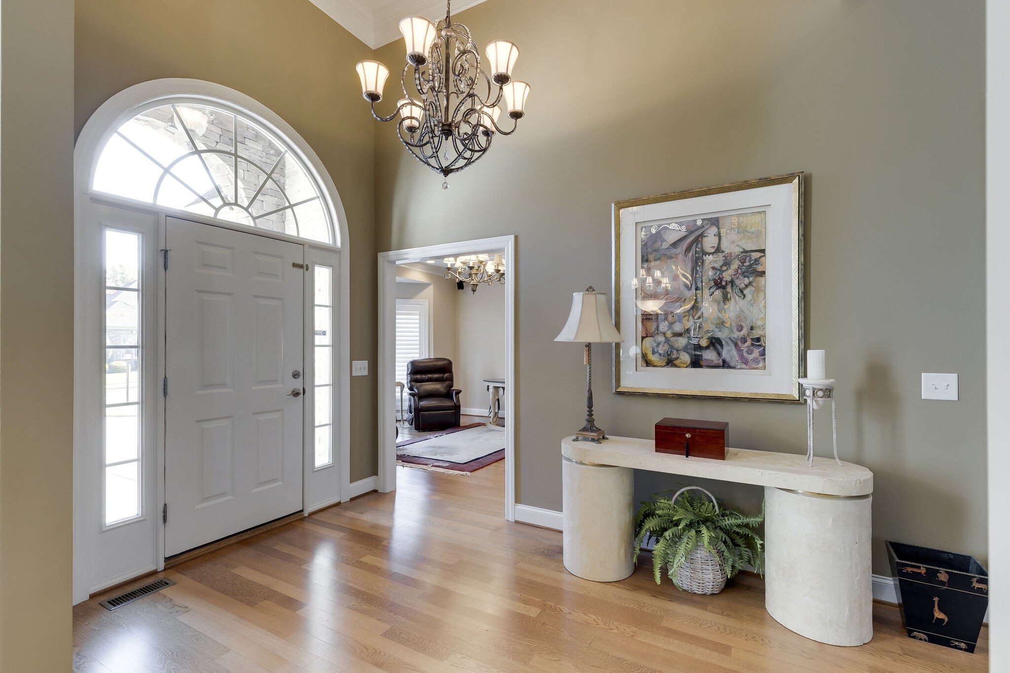 69 Blue Ridge Trace Hendersonville, TN 37075 - Photo 7 of 50 a view of a dining room with furniture a chandelier and wooden floor