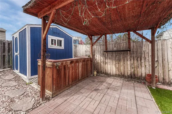 a view of outdoor space with wooden deck
